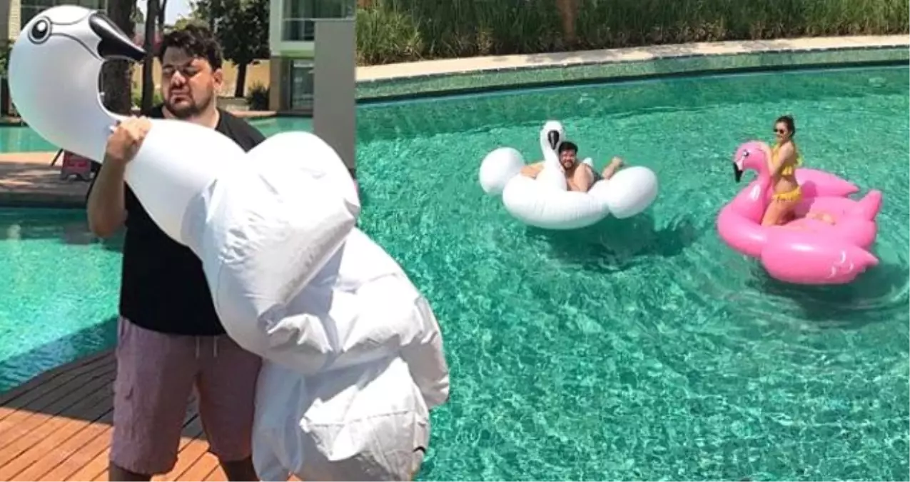 Kilolarıyla eleştirilen Eser Yenenler, balon flamingoyu patlattı