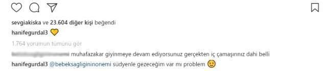 Başörtüsünü çıkartan Hanife Gürdal'dan 'İç çamaşırın belli oluyor' diyen takipçisine olay cevap