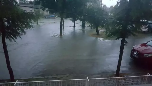 Afyonkarahisar'da aşırı yağış nedeniyle evleri su bastı