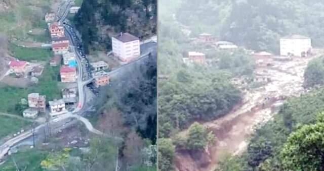 Araklı'daki sel felaketinden gelen görüntüler dehşete düşürdü