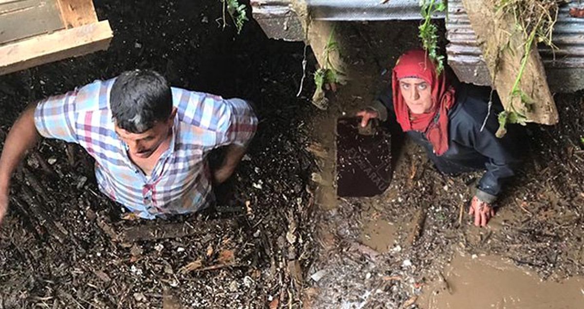Araklı'daki sel felaketinden korkunç görüntüler geldi!