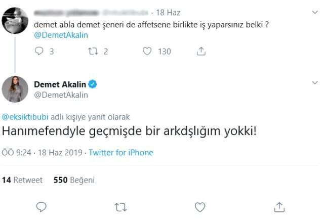 Demet Akalın'dan, 'Demet Şener'i affet' yorumuna imalı cevap