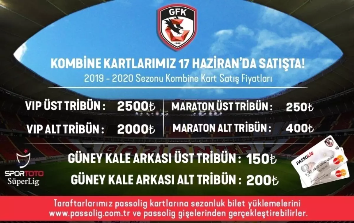 Gazişehir Gaziantep'te kombine satışları başladı