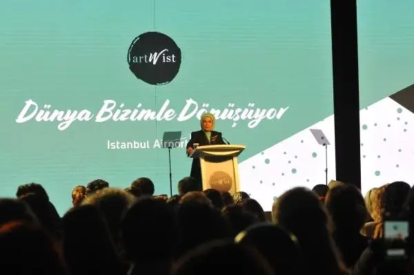 Emine Erdoğan: İlk kez bir inşaat sahasında, bir sanat atölyesi kuruldu