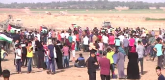 Gazze sınırındaki 'Büyük Dönüş Yürüyüşü' gösterileri (3)