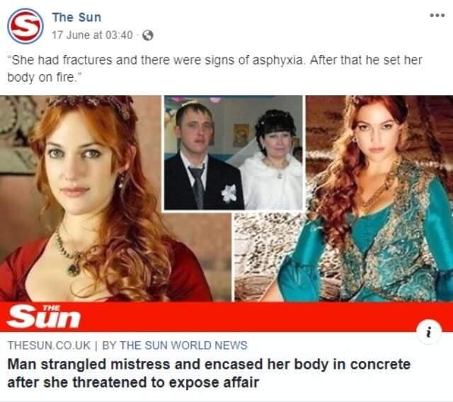 The Sun Gazetesi, yasak aşk haberinde Meryem Uzerli'nin fotoğrafını kullandı
