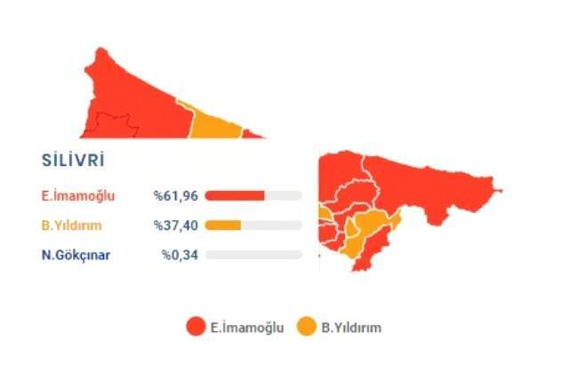 23 Haziran İstanbul Büyükşehir Belediye Başkanlığı Seçimi'nde Silivri ilçesinde son durum!