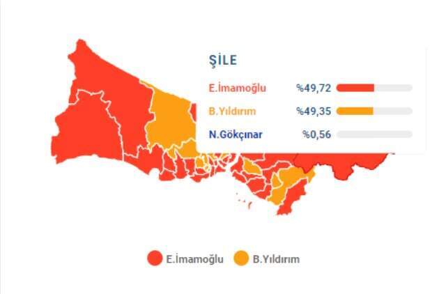 23 Haziran İstanbul Büyükşehir Belediye Başkanlığı Seçimi'nde Şile ilçesinde son durum!