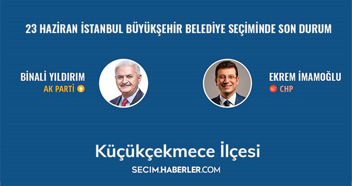 23 Haziran İstanbul Büyükşehir Belediye Başkanlığı Seçimi'nde Küçükçekmece ilçesinde son durum!