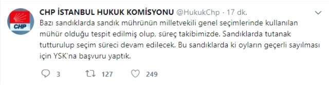 Üzerinde milletvekili seçimi mührü bulunan zarflar geçerli sayılacak