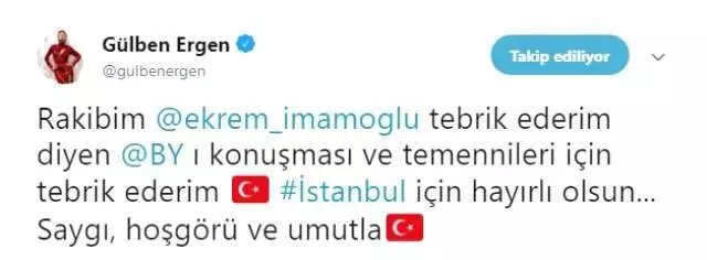 AK Parti'ye olan yakınlığıyla tanınan Gülben Ergen, Ekrem İmamoğlu'na övgü yağdırdı