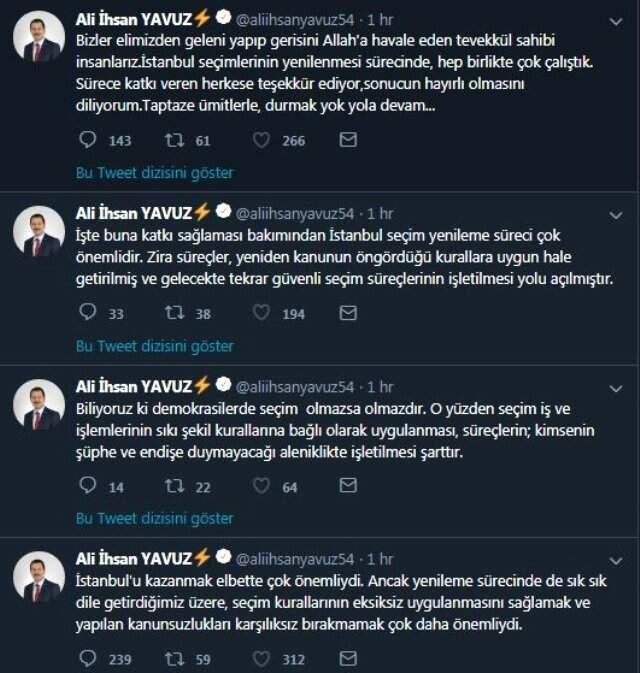 Ali İhsan Yavuz'dan seçim sonrası ilk açıklama