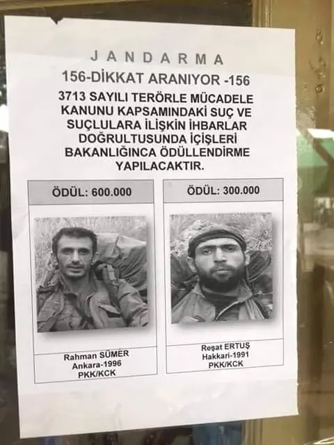 Asker Doğu Karadeniz'de iki PKK'lının peşinde