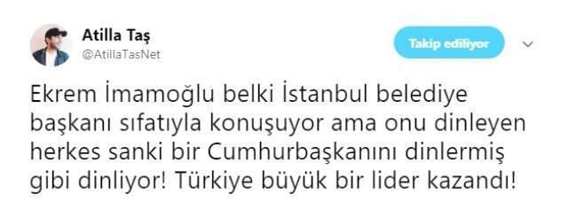 Atilla Taş'tan güldüren Ekrem İmamoğlu paylaşımı: Gönül hırsızı!