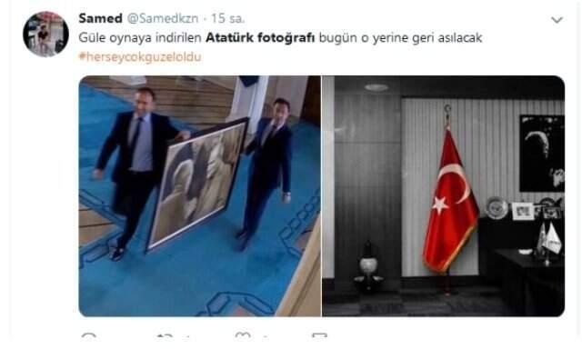 İmamoğlu'nun makamına astığı Atatürk tablosu geri gelecek