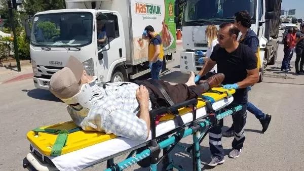 Kamyonla çarptığı adamın üzerinden geçti