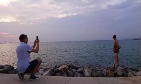Kuşadası'nda gün batımı güzelliği