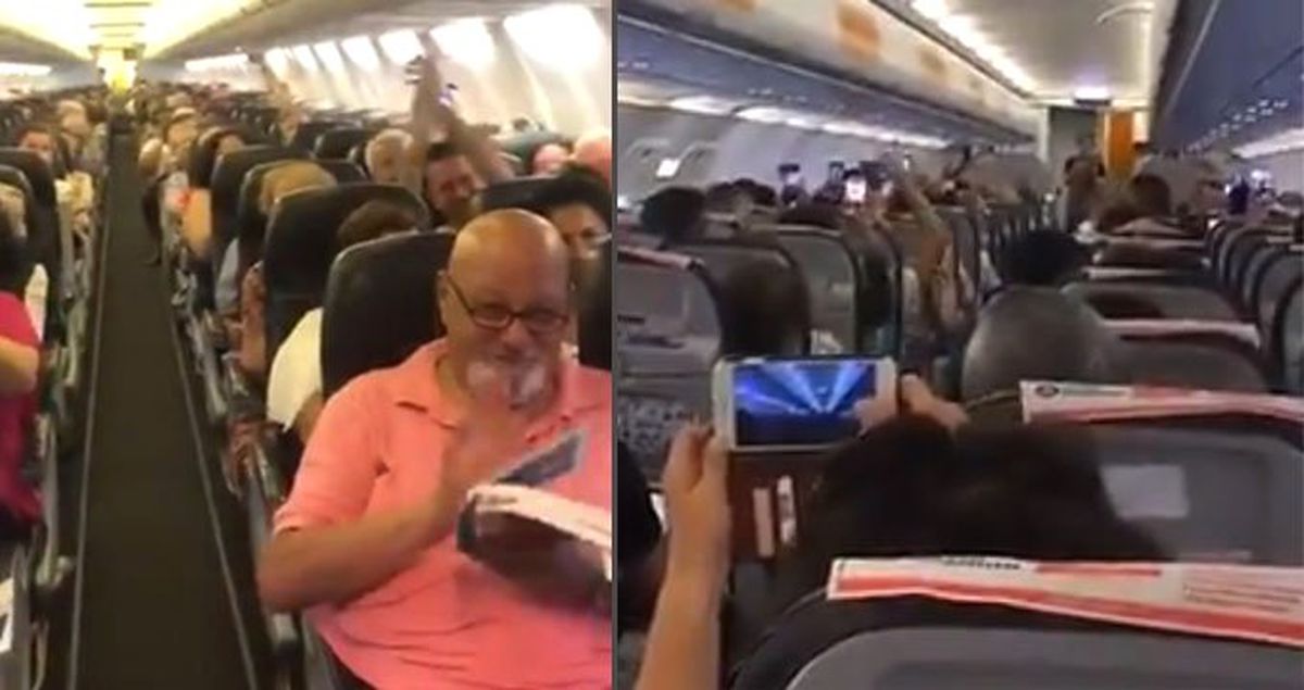 Pilotun 'Her şey çok güzel olacak' anonsuna yolcuların cevabı türbülans etkisi yarattı!