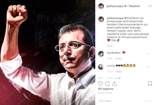 Şarkıcı Gökhan Özoğuz'dan Ekrem İmamoğlu yorumu: Meşrebime uyuyor