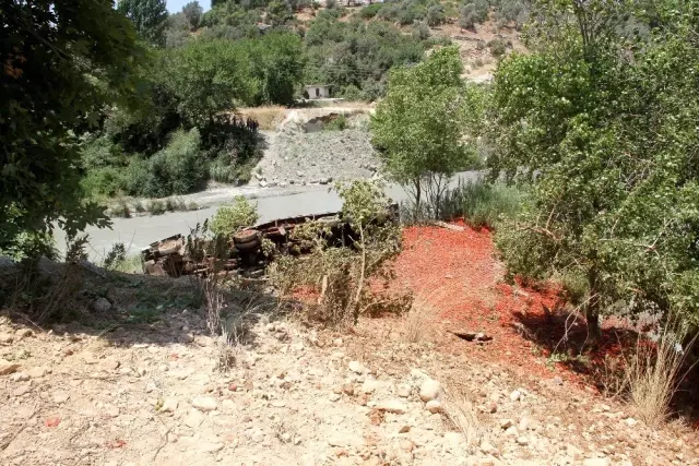 Domates yüklü tır köprüden uçtu: 1 ölü Domates yüklü tır köprüden uçtu: 1 ölü