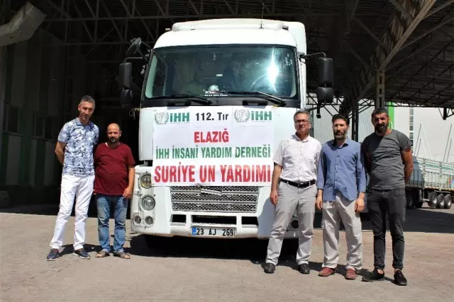 Elazığ'dan Suriye'ye 112'inci yardım tırı yola çıktı