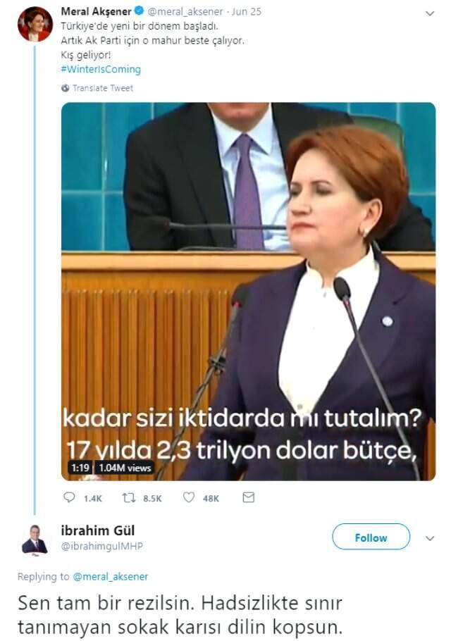 MHP'li Başkan'dan Akşener ve Kaftancıoğlu'na yönelik skandal sözler