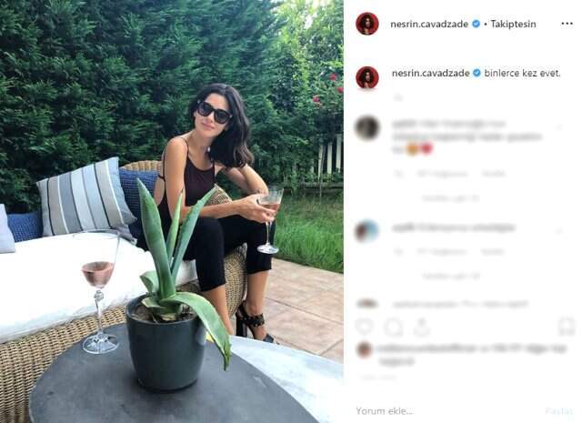 Nesrin Cavadzade'den evlilik sinyali: Binlerce kez evet