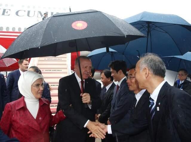 Erdoğan'ın Japonya'da katıldığı çay seremonisinde ilginç anlar