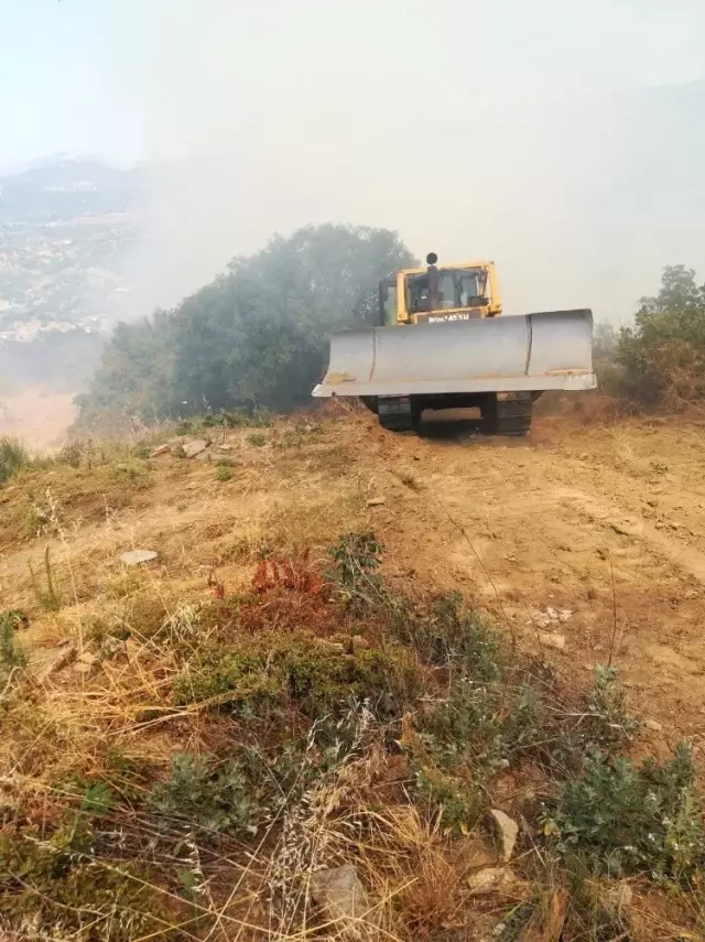 Tire'deki makilik yangını söndürüldü Tire'deki makilik yangını söndürüldü