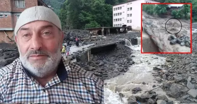 Trabzon'daki sel felaketinden korkunç görüntü! Sulara kapılma anı anbean kaydedildi