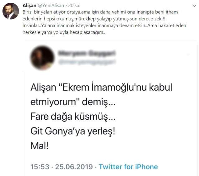 Alişan'dan Ekrem İmamoğlu açıklaması!