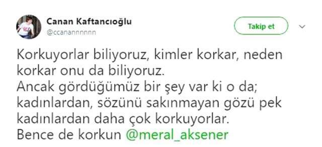 Canan Kaftancıoğlu'ndan İYİ Parti Lideri Akşener'e destek: Kadınlardan daha çok korkuyorlar