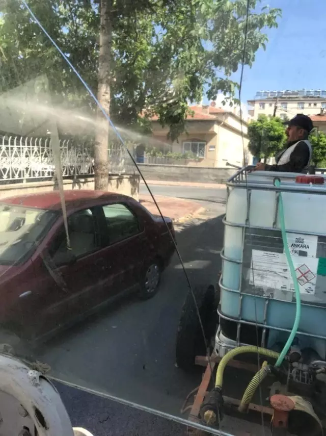 Develi'de parklarda çim biçme ve ilaçlama çalışması Develi'de parklarda çim biçme ve ilaçlama çalışması