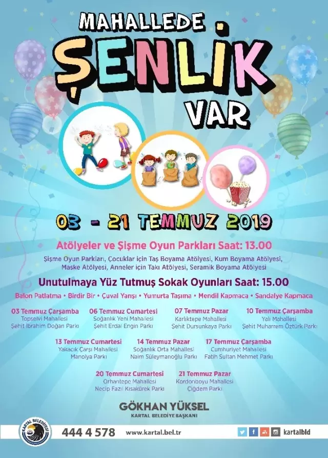 Kartal'ın mahalleleri, Temmuz ayında da şenleniyor