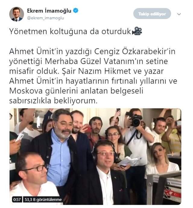 Ekrem İmamoğlu, Merhaba Güzel Vatanım belgeselinin setini ziyaret etti