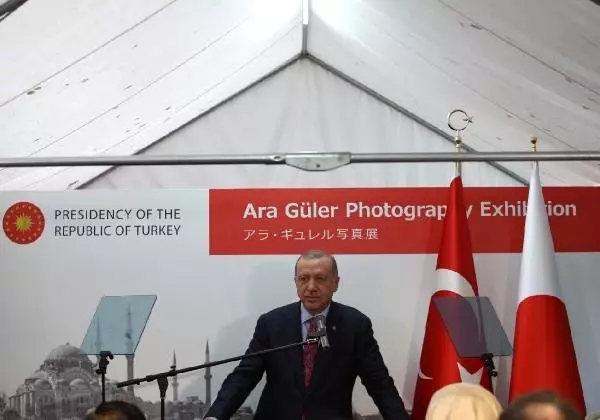 Erdoğan, Japonya'da Ara Güler sergisi açılışında konuştu