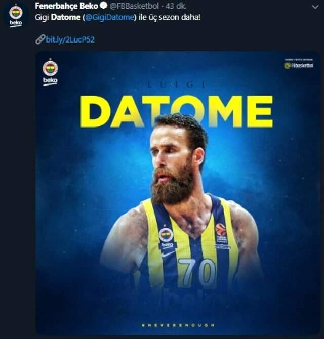 Fenerbahçe, Datome'nin sözleşmesini uzattı