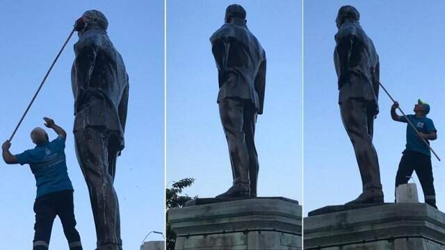 Mansur Yavaş'tan sonra Ekrem İmamoğlu da Atatürk heykelini yıkattı