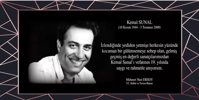 Bakan Ersoy'dan Kemal Sunal paylaşımı