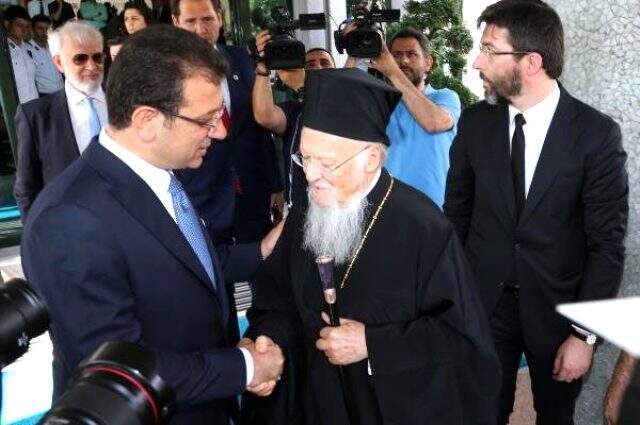 Ekrem İmamoğlu, Fener Rum Patriği Bartholomeos'u ağırladı: Belediyemizin bir inanç masası olacak