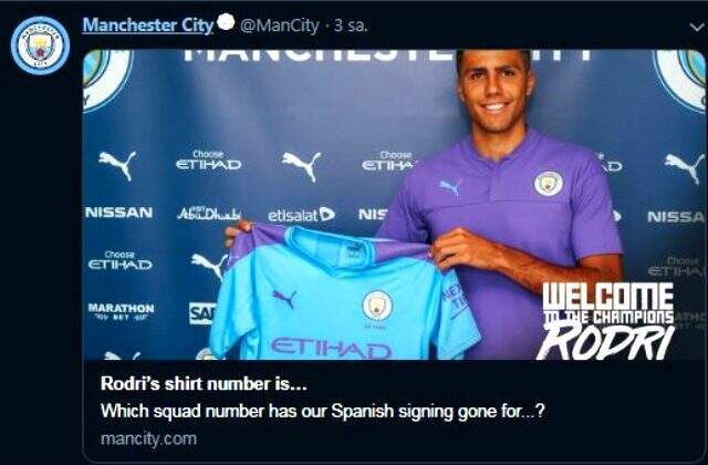 Manchester City, Rodrigo'yu kadrosuna kattı