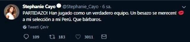'Şili'ye gol atıp eleyen kişiye öpücük vereceğim' diyen Stephanie Cayo'dan mücadele sonu tweet!