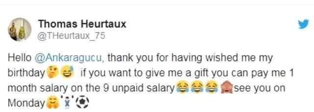 Thomas Heurtaux, doğum gününü kutlayan Ankaragücü'ne ağır cevap!