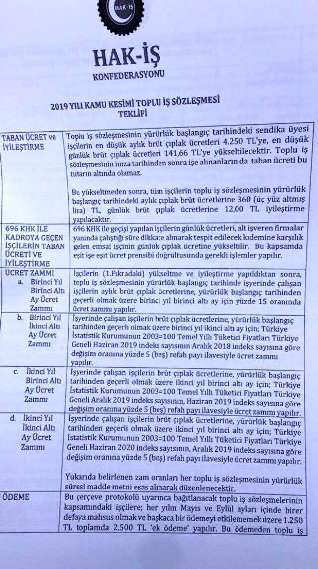 HAK-İŞ, toplu iş sözleşmesi teklifini Bakan Selçuk'a sundu