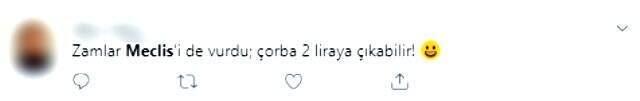 Meclis lokantasındaki fiyatlar sosyal medyada tepki çekti TBMM lokantasındaki fiyatlara zam yapılması kararının ardından 22 bin TL maaş alan milletvekillerine verilen yemeklerin ücreti sosyal medyada tepki çekti. | Sungurlu Haberleri