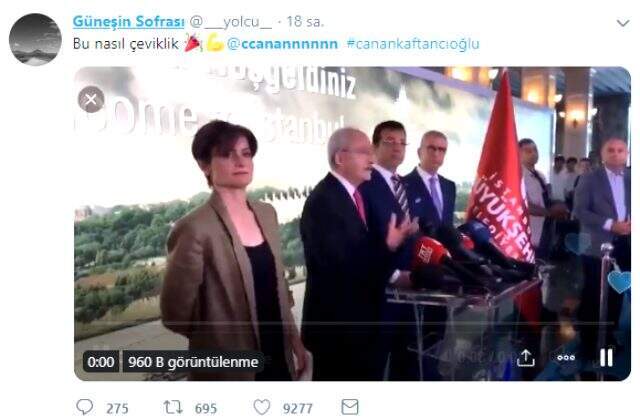 Canan Kaftancıoğlu, Kılıçdaroğlu konuşurken masadan düşen telefonu havada yakaladı!