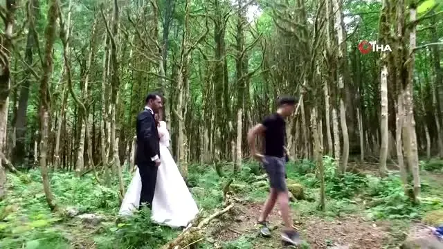 Rize'nin yaylaları gelin ve damatların fotoğraf stüdyosu oldu