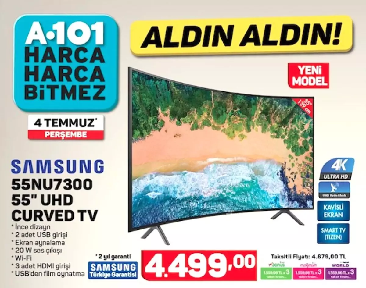 uygun fiyata kavisli tv keyfi