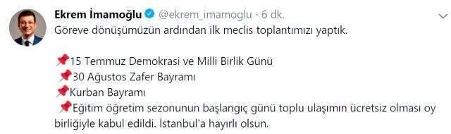 İBB Meclisinde kabul edildi! Ulaşım özel günlerde ücretsiz olacak