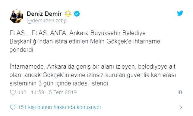 Melih Gökçek'ten çok konuşulacak paylaşım: Kameraları sökmeye gelenler arasında boksörler, güreşçiler var